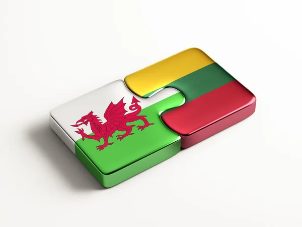 Litouwen Wales puzzel Concept — Stockfoto