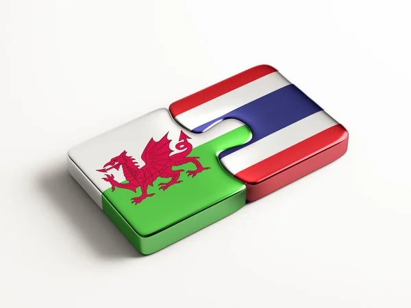 Thailand Wales  Puzzle Concept — Stock Photo, Image