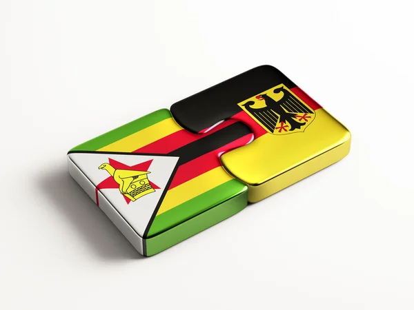 Zimbabwe Alemania Puzzle Concepto —  Fotos de Stock