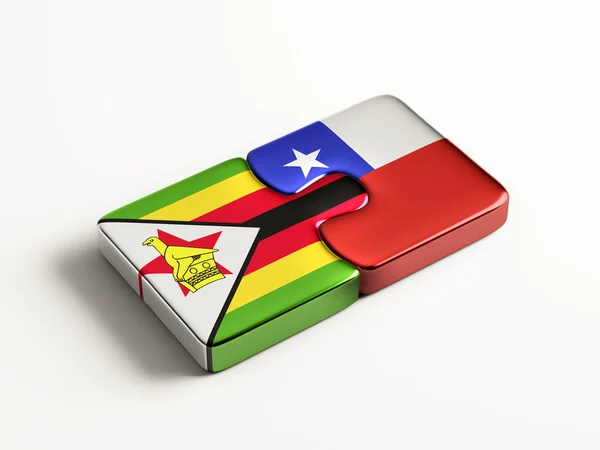 Zimbabwe Chile Puzzle Concepto —  Fotos de Stock