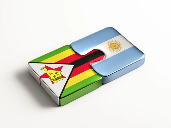 Concetto di Puzzle di Zimbabwe Argentina — Foto Stock