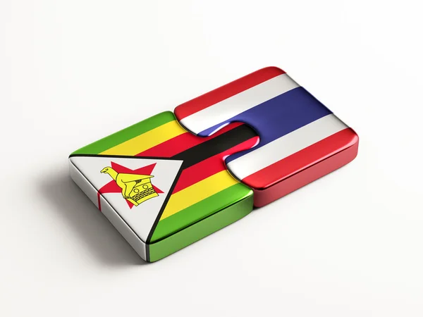 Thailandia Zimbabwe Puzzle Concept — Foto Stock