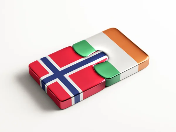 Noruega Irlanda Puzzle Concept — Fotografia de Stock