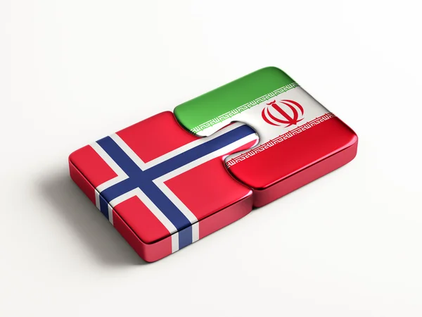 Noruega Irán Puzzle Concepto —  Fotos de Stock