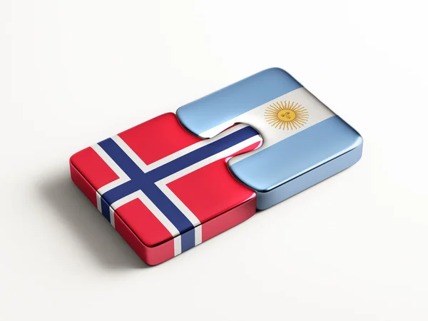 Norway Argentina  Puzzle Concept — Stock Photo, Image