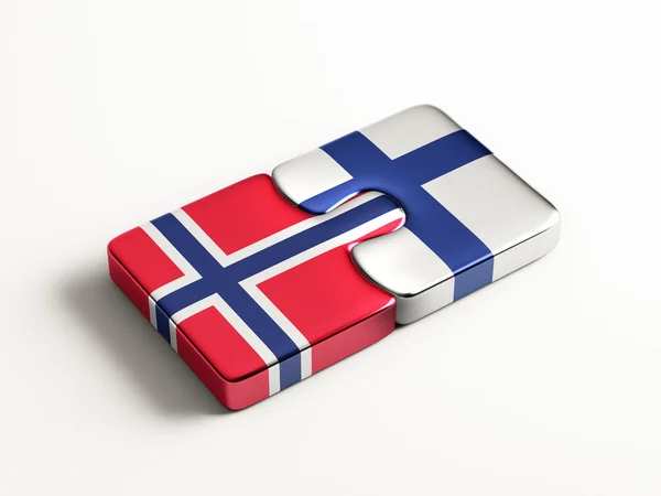 Noruega Finlandia Puzzle Concepto —  Fotos de Stock