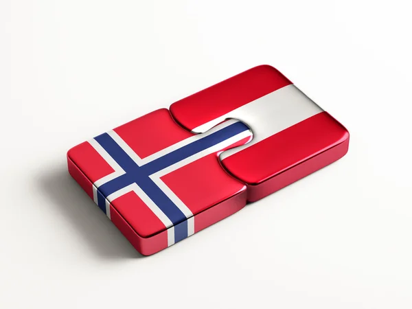 Norway Austria  Puzzle Concept — Stock Photo, Image