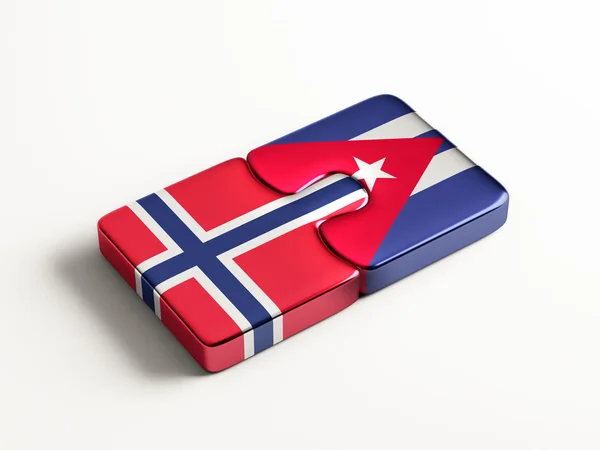 Norwegia Kuba logiczne pojęcia — Zdjęcie stockowe