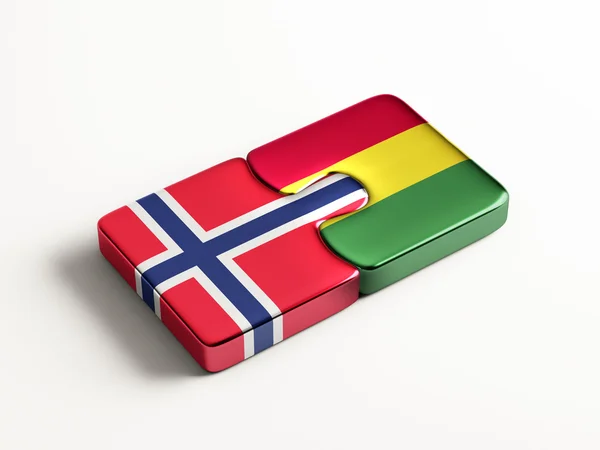 Noruega Bolivia Puzzle Concepto —  Fotos de Stock