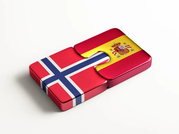 Norway Spain  Puzzle Concept — Stock Photo, Image