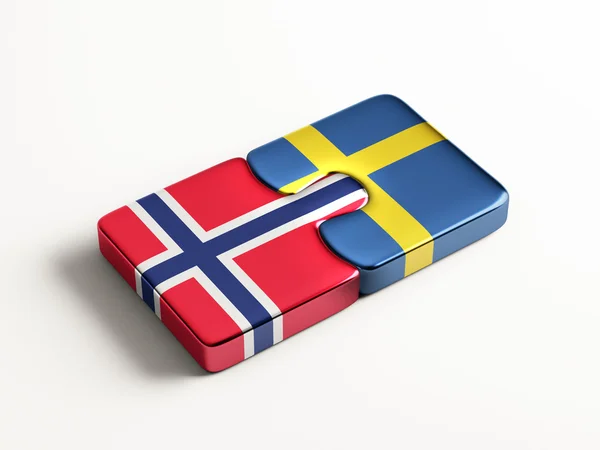 Noruega Suecia Puzzle Concepto —  Fotos de Stock