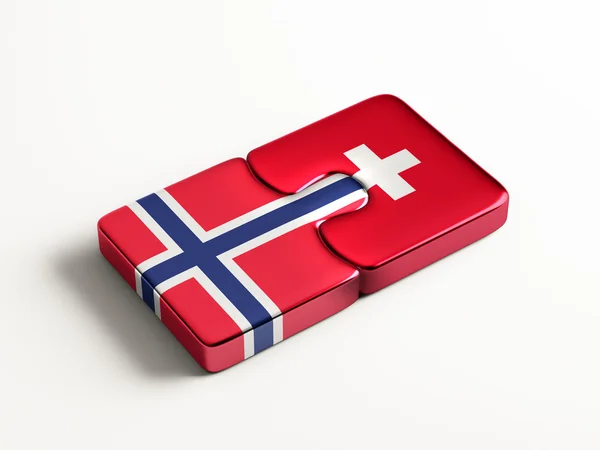 Norwegische Schweiz Puzzle-Konzept — Stockfoto