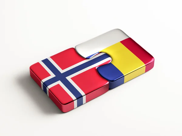 Rumania Noruega Puzzle Concepto —  Fotos de Stock