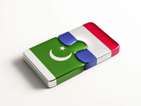 Pakistan Frankrig Puslespil Concept - Stock-foto