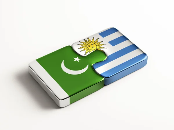 Pakistan Uruguay pussel koncept — Stockfoto