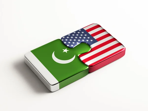 Pákistán Spojené státy logická koncepce — Stock fotografie