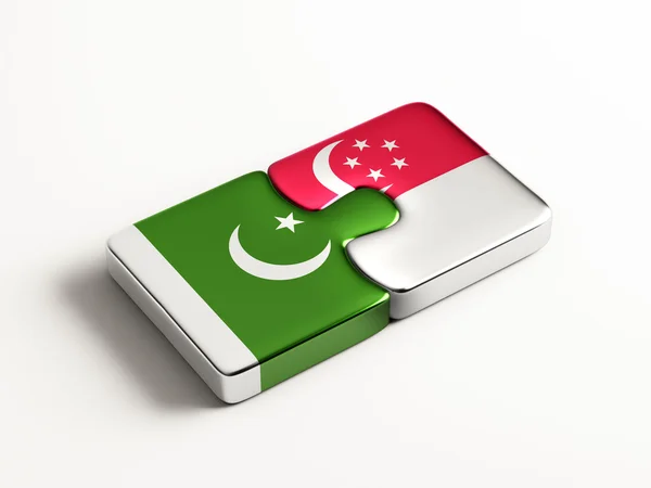 Singapur Pakistán Puzzle Concepto —  Fotos de Stock