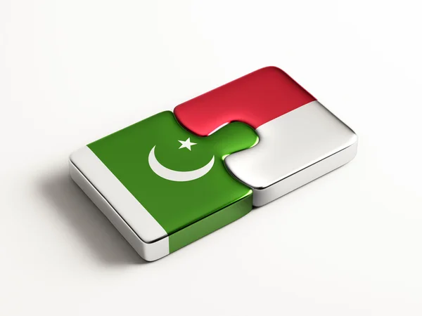 Индонезия Pakistan Puzzle Concept — стоковое фото