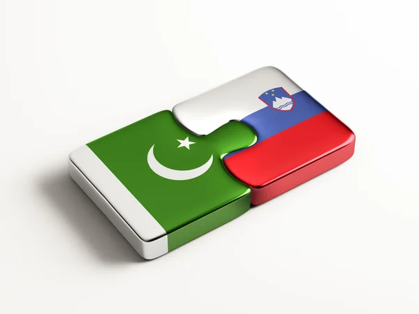 Slowenien Pakistan Puzzle-Konzept — Stockfoto