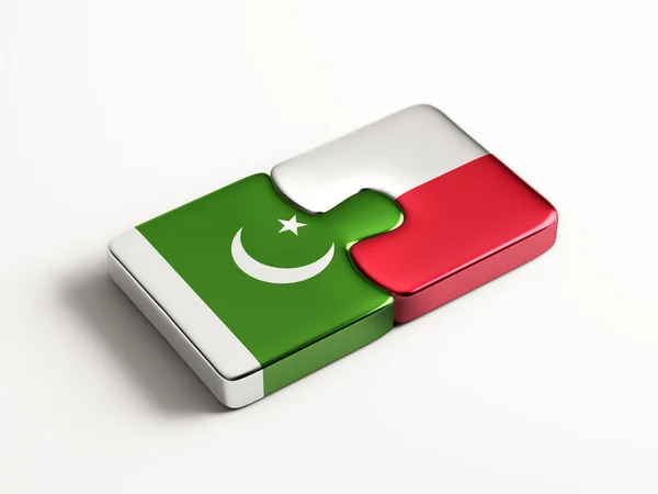 Polen Pakistan Puzzle-Konzept — Stockfoto