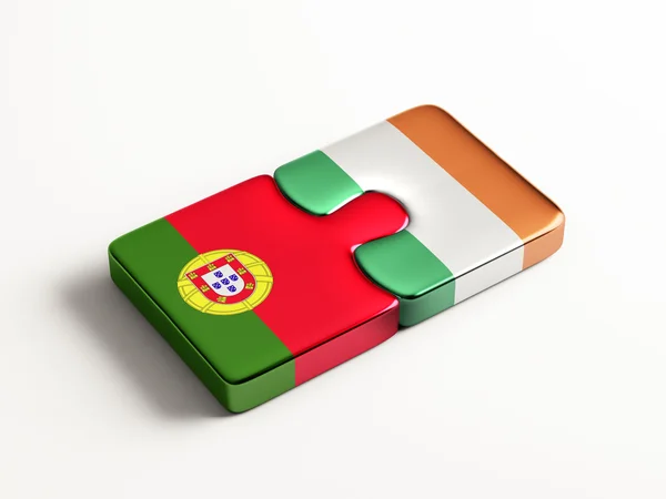 Portugal Irlanda Puzzle Concept — Fotografia de Stock