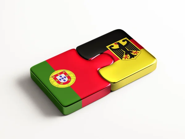 Portugal Allemagne Puzzle Concept — Photo