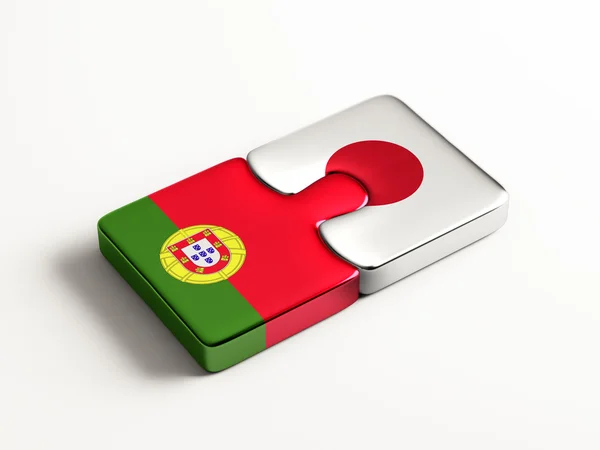 Portugal Japan  Puzzle Concept — Stock Photo, Image