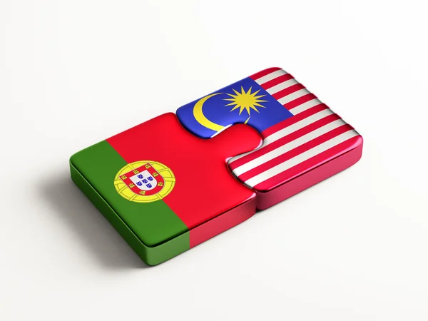 Portugal Malasia Puzzle Concepto —  Fotos de Stock