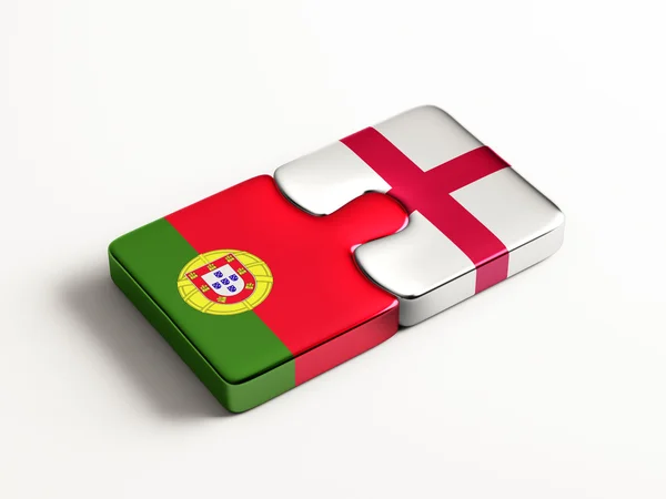 Portugal Angleterre Puzzle Concept — Photo