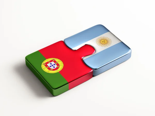 Conceito de quebra-cabeça de Argentina de Portugal — Fotografia de Stock