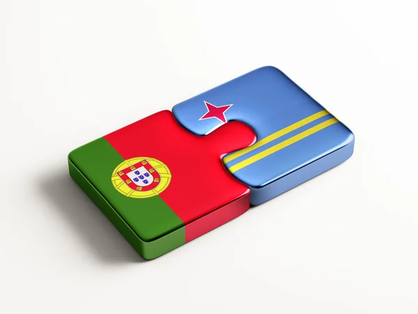 Portugal Aruba Puzzle Concept — Photo