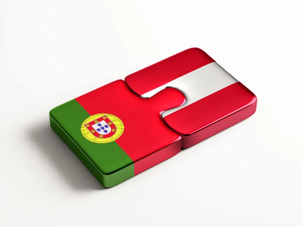 Portugal Oostenrijk puzzel Concept — Stockfoto