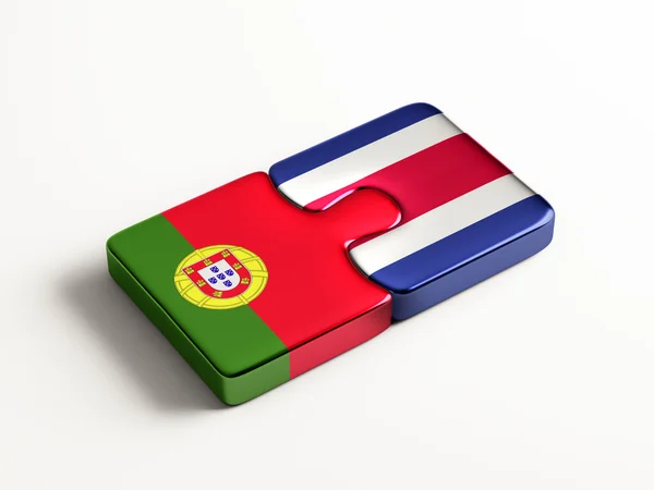 Portugal Costa Rica Puzzle Concept — Photo