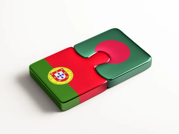 Conceito de quebra-cabeça de Bangladesh de Portugal — Fotografia de Stock