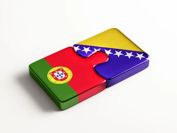 Portugal Bosnie-Herzégovine Puzzle Concept — Photo