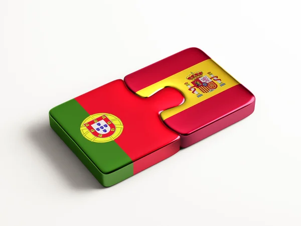 Portugal Espanha Puzzle Concept — Fotografia de Stock