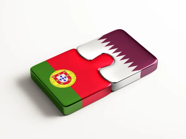 Qatar Portugal Puzzle-konsept – stockfoto