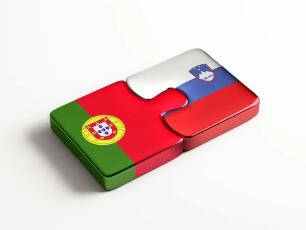 Eslovénia Portugal Puzzle Concept — Fotografia de Stock