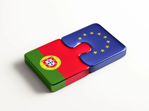 Conceito de Puzzle da União Europeia Portugal — Fotografia de Stock