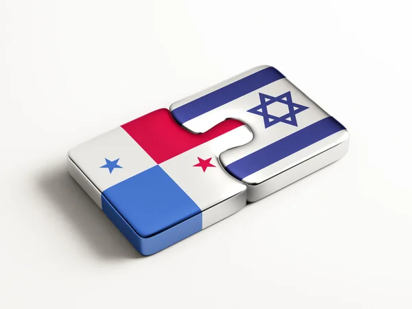 Panama Israel  Puzzle Concept — Stock Photo, Image