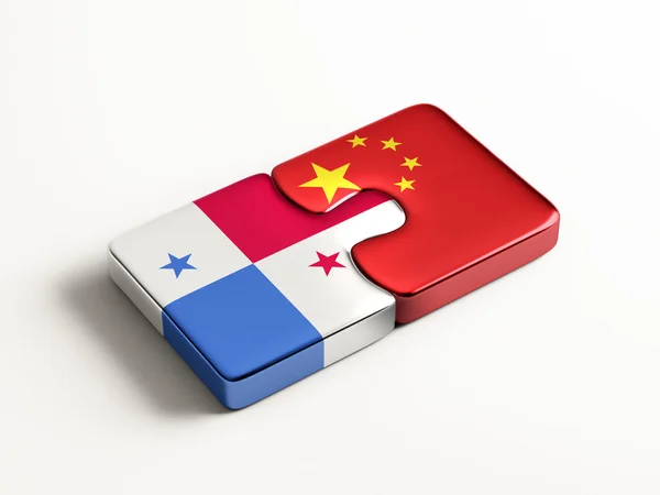 Panama China  Puzzle Concept — Stock Photo, Image