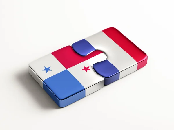 Panama Frankrijk puzzel Concept — Stockfoto
