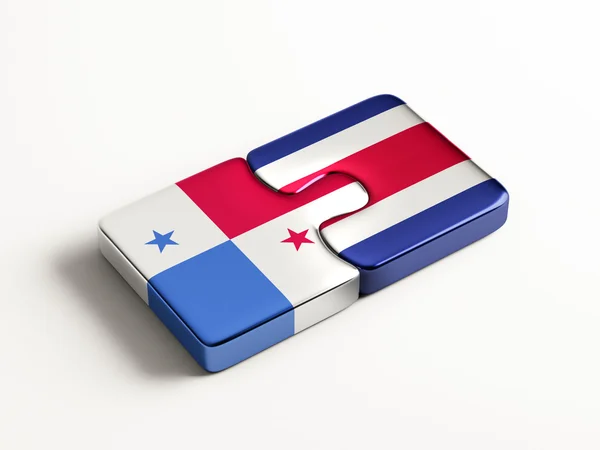 Panama Costa Rica Puzzle Concept — Photo