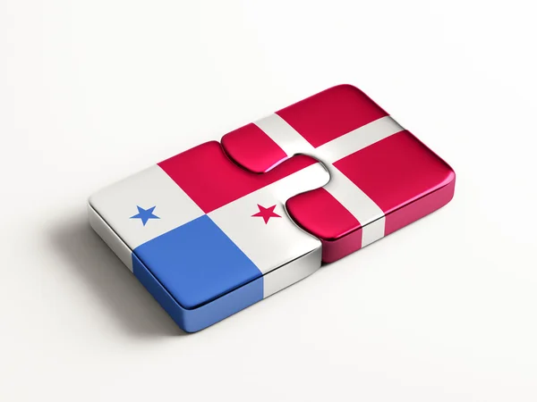 Panama Danemark Puzzle Concept — Photo