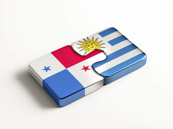 Panama Uruguay Puzzle Concept — Photo