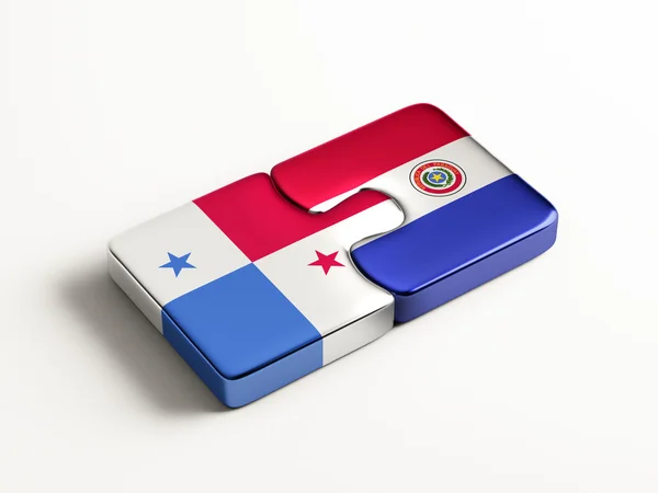 Concept de Puzzle Panama Paraguay — Photo