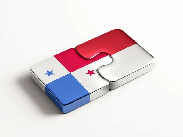 Indonesia Panamá Puzzle Concepto —  Fotos de Stock