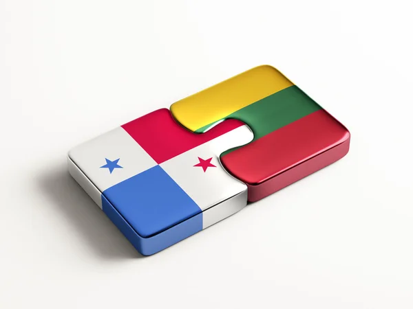 Lituanie Panama Puzzle Concept — Photo