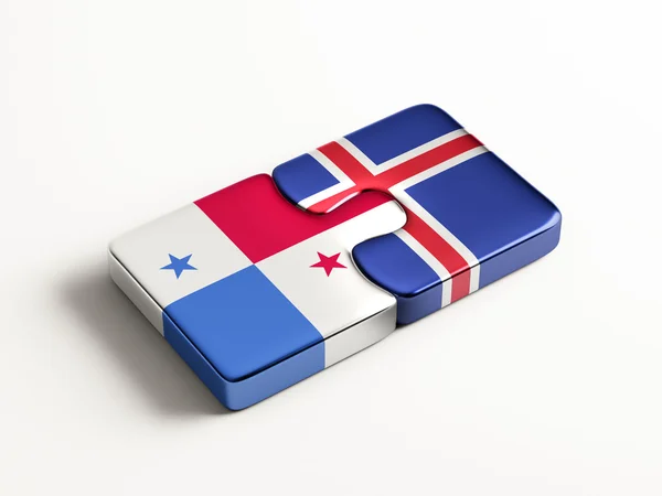 Islandia Panamá Puzzle Concepto —  Fotos de Stock