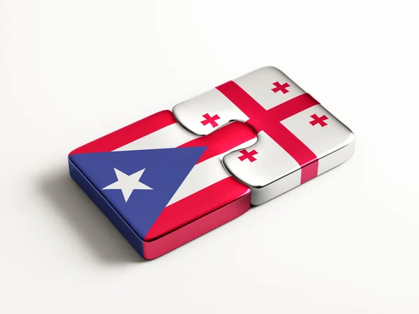 Concepto de Georgia Puzzle de Puerto Rico —  Fotos de Stock